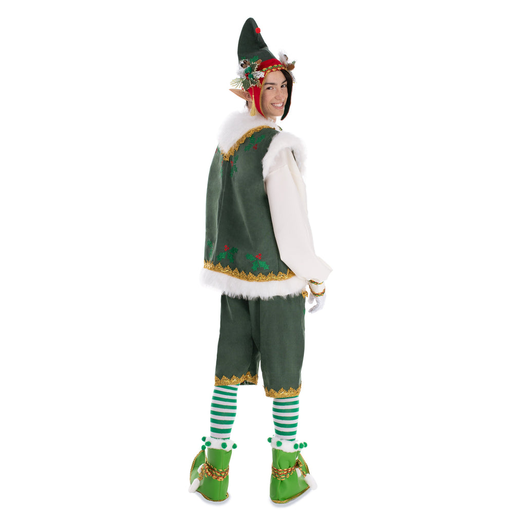 Handmade Green Elf Costume Set: Christmas Party Santa Residence (M-L)