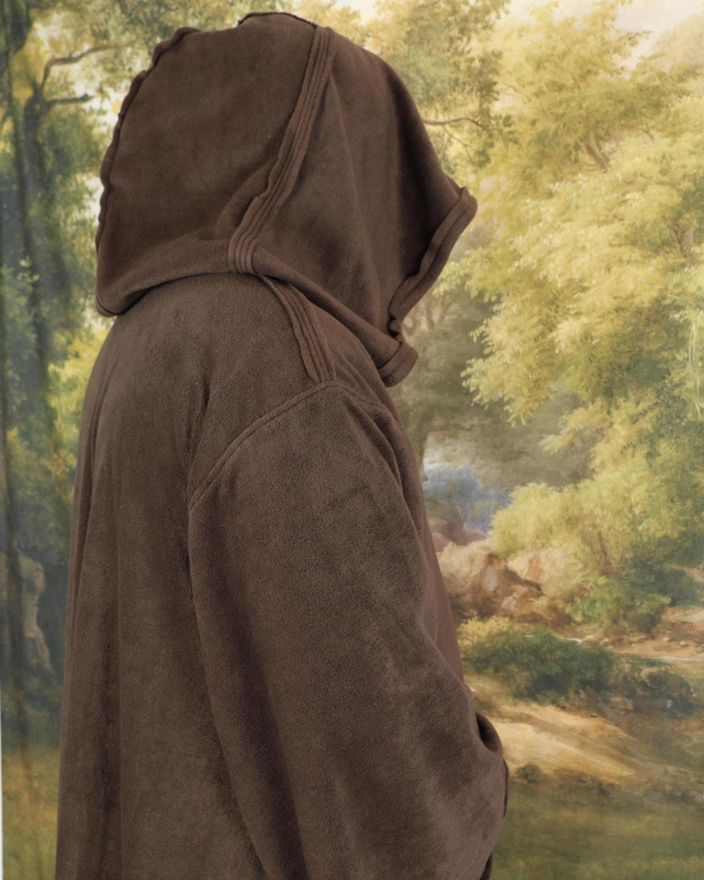Handmade Hooded Jedi Robe | Fleece Wizard Monk Cosplay Cloak, Medieval LARP Costume