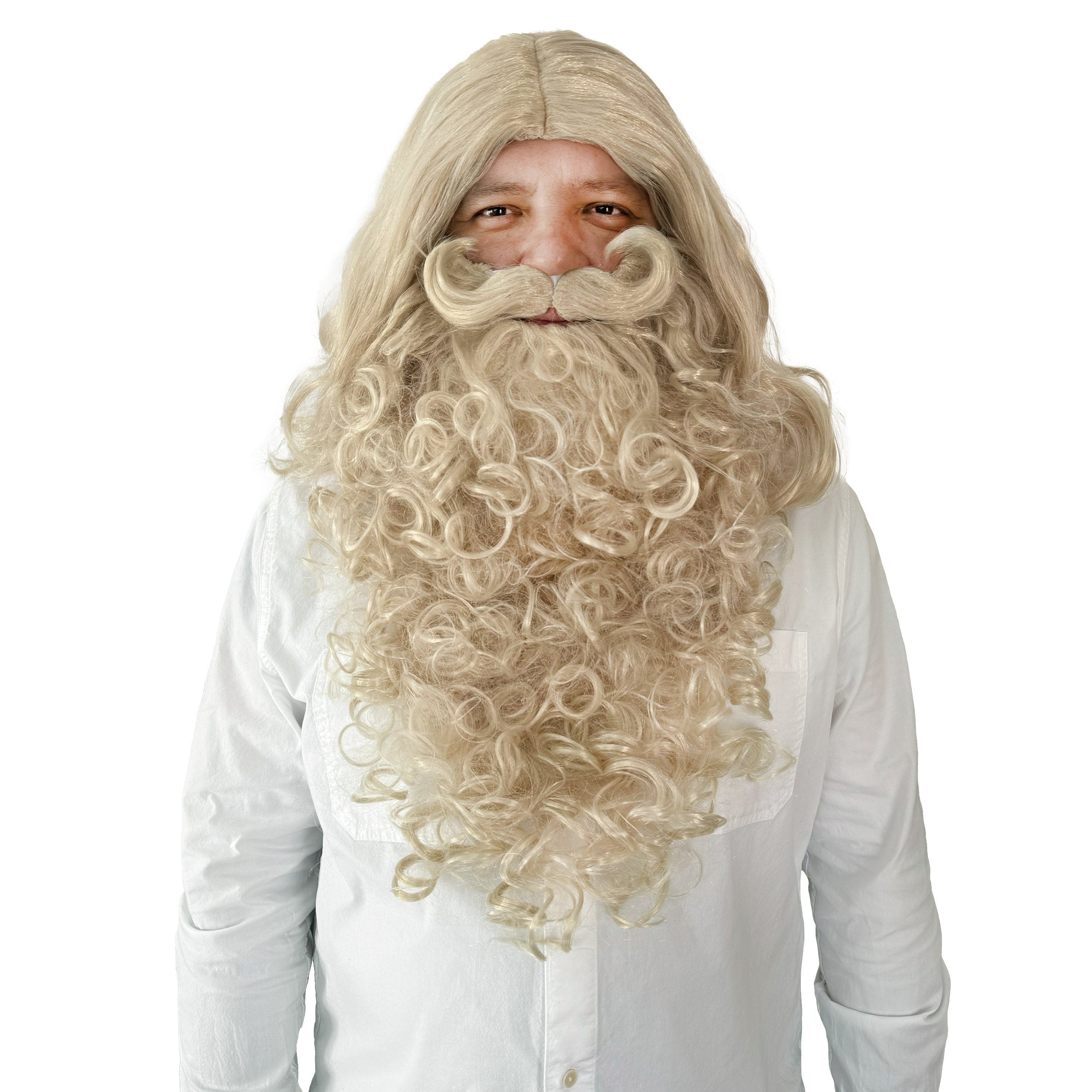 Blond Viking Cosplay | Santa Beard and Wig Set | Norse Warrior Costume | Father Christmas