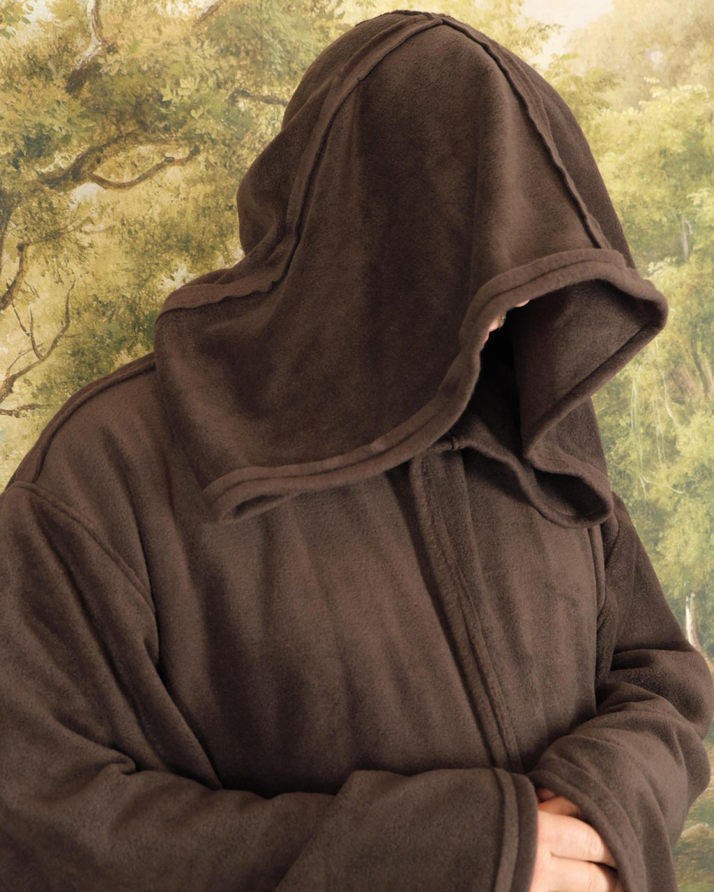 Handmade Hooded Jedi Robe | Fleece Wizard Monk Cosplay Cloak, Medieval LARP Costume