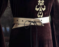Medieval Vegan Leather Belt with Eyelets | Adjustable Lace-Up Waist Belt for Costume