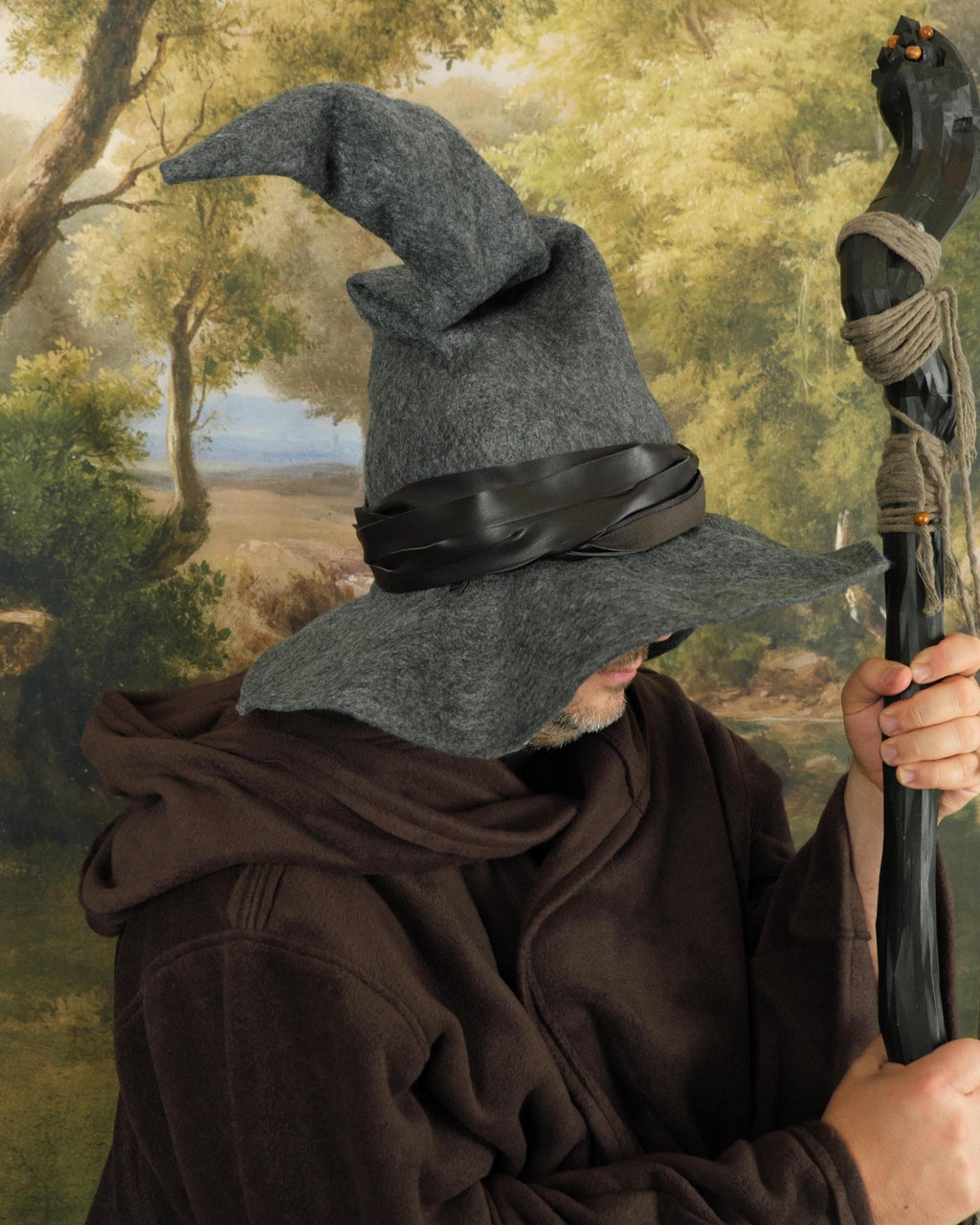 Witch Hat Pointed | Handmade Vegan Felt Wizard Hat | Gandalf Sorcerer Hat | LARP Halloween Costume