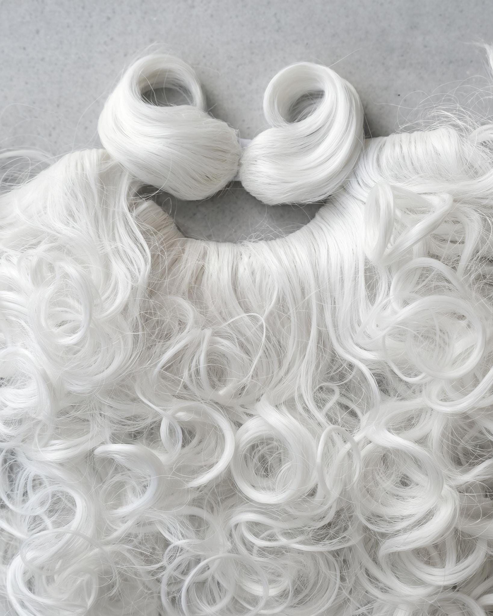 Santa Beard and Wig Set EU | Snowy White Christmas Beard Handmade