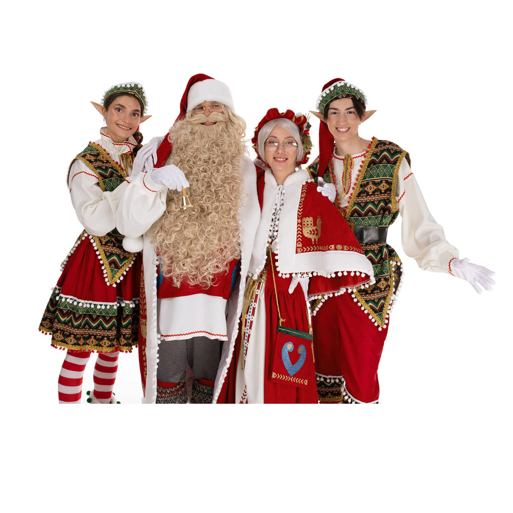 Handmade Scandinavian Mrs. Claus Costume: Christmas Outfit with Accessories