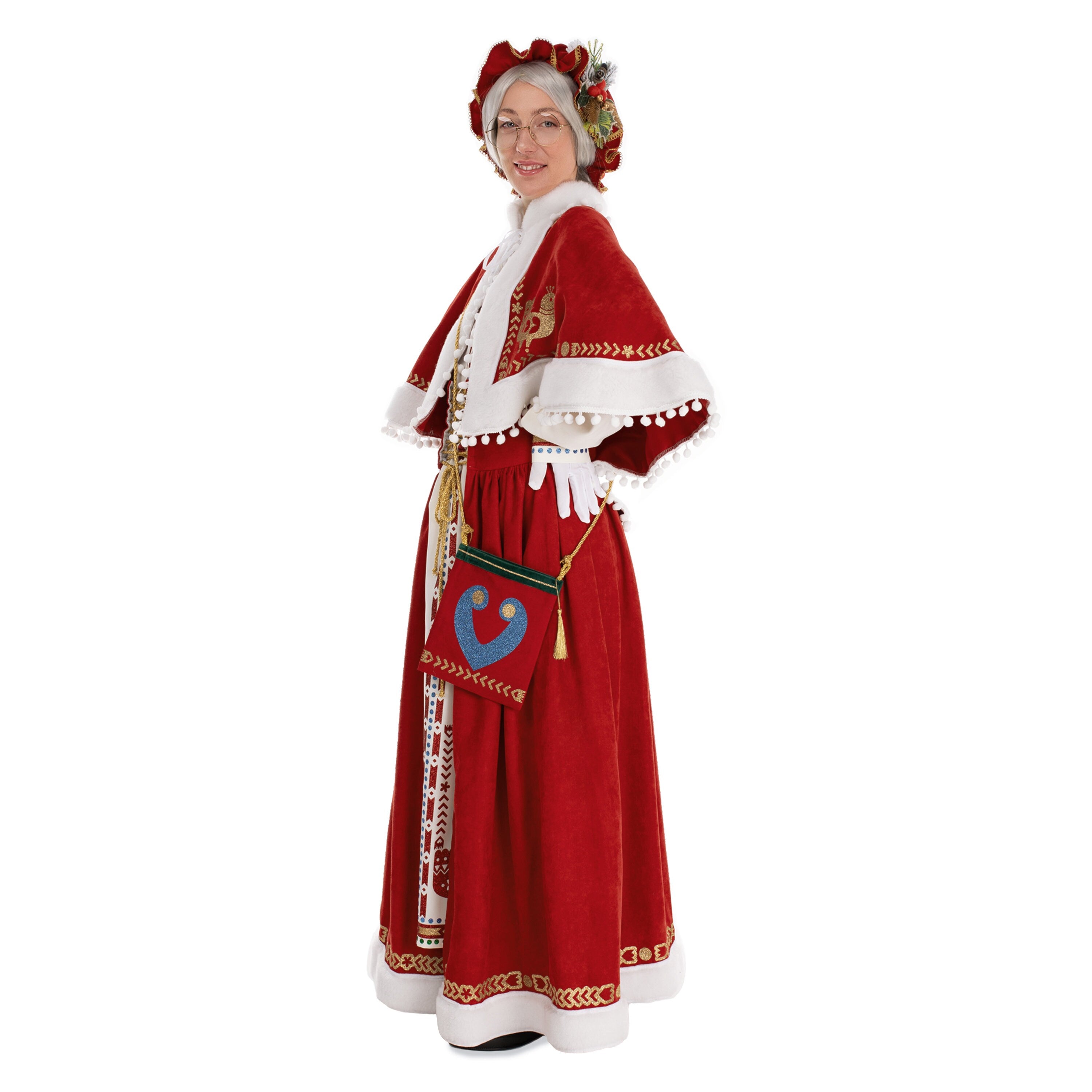 Handmade Scandinavian Mrs. Claus Costume: Christmas Outfit with Accessories