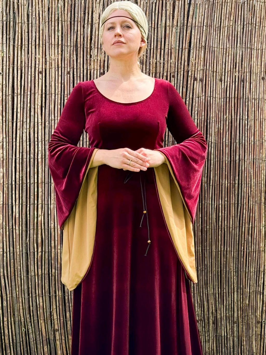 Medieval Velvet Dress, Stretch Gothic Witch Costume, Elven Fairy Cosplay Gown, Fantasy Renaissance Dress