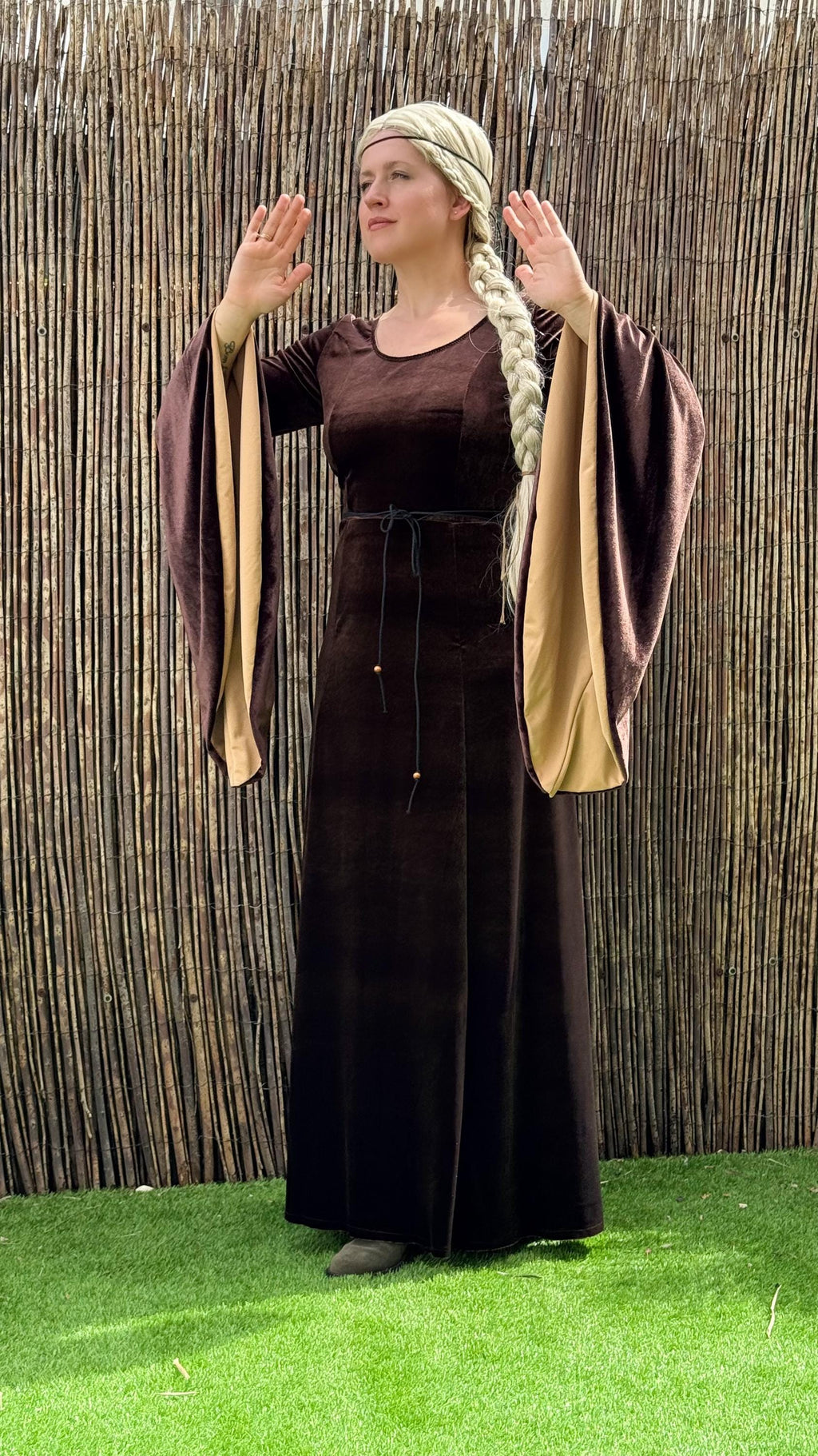 Medieval Velvet Dress, Stretch Gothic Witch Costume, Elven Fairy Cosplay Gown, Fantasy Renaissance Dress
