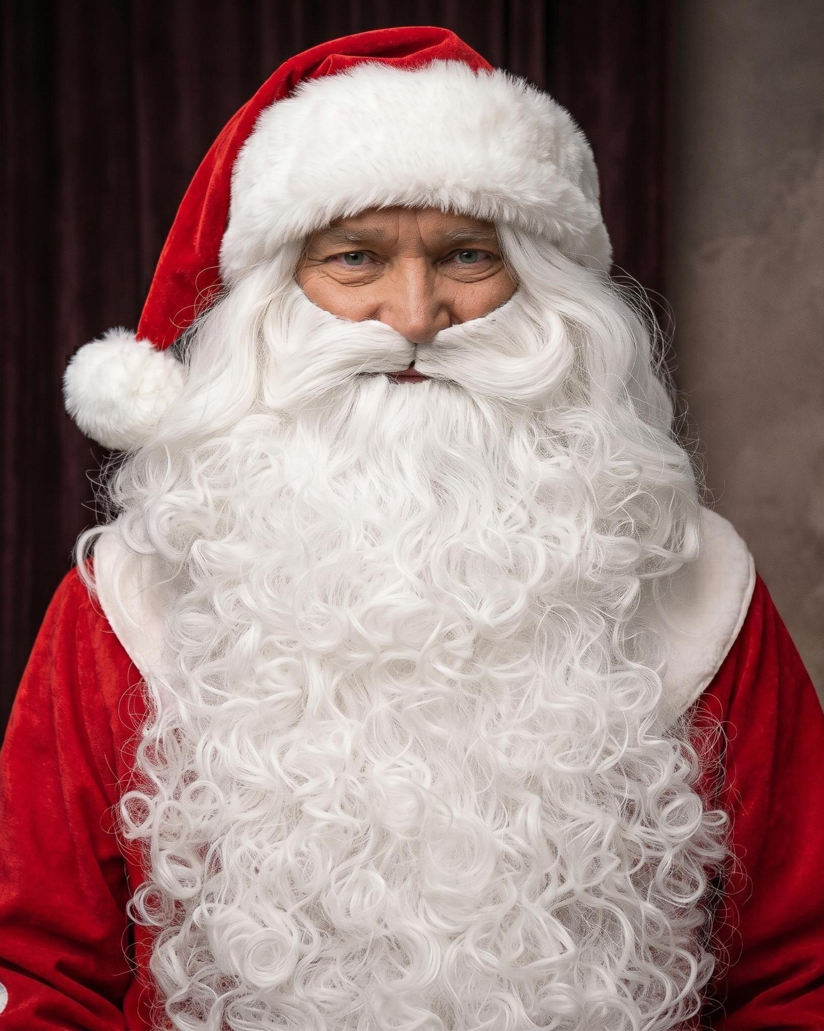 Santa Beard and Wig Set EU | Snowy White Christmas Beard Handmade