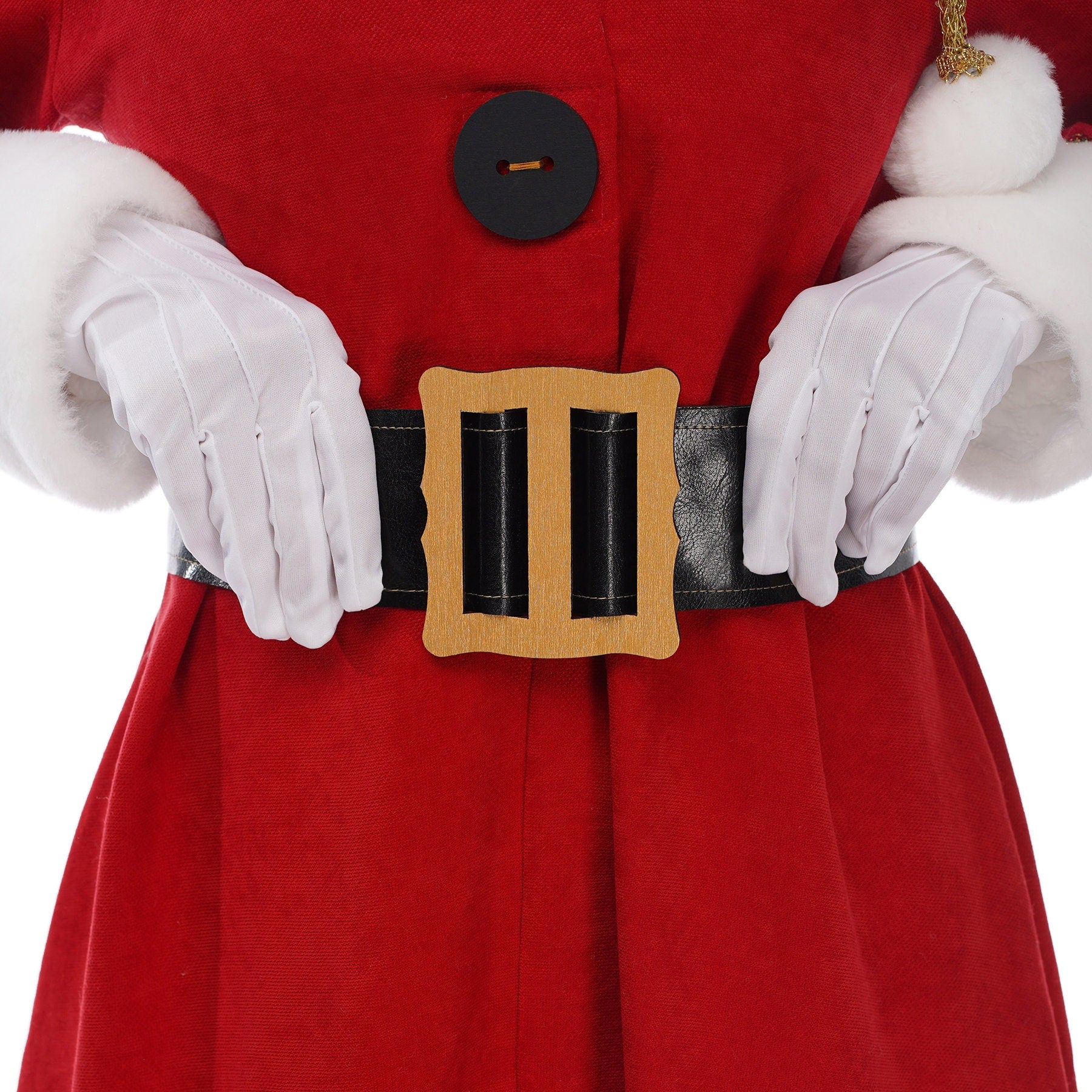 Handmade Mrs. Claus Costume: Red Corduroy Christmas Dress with Accessories