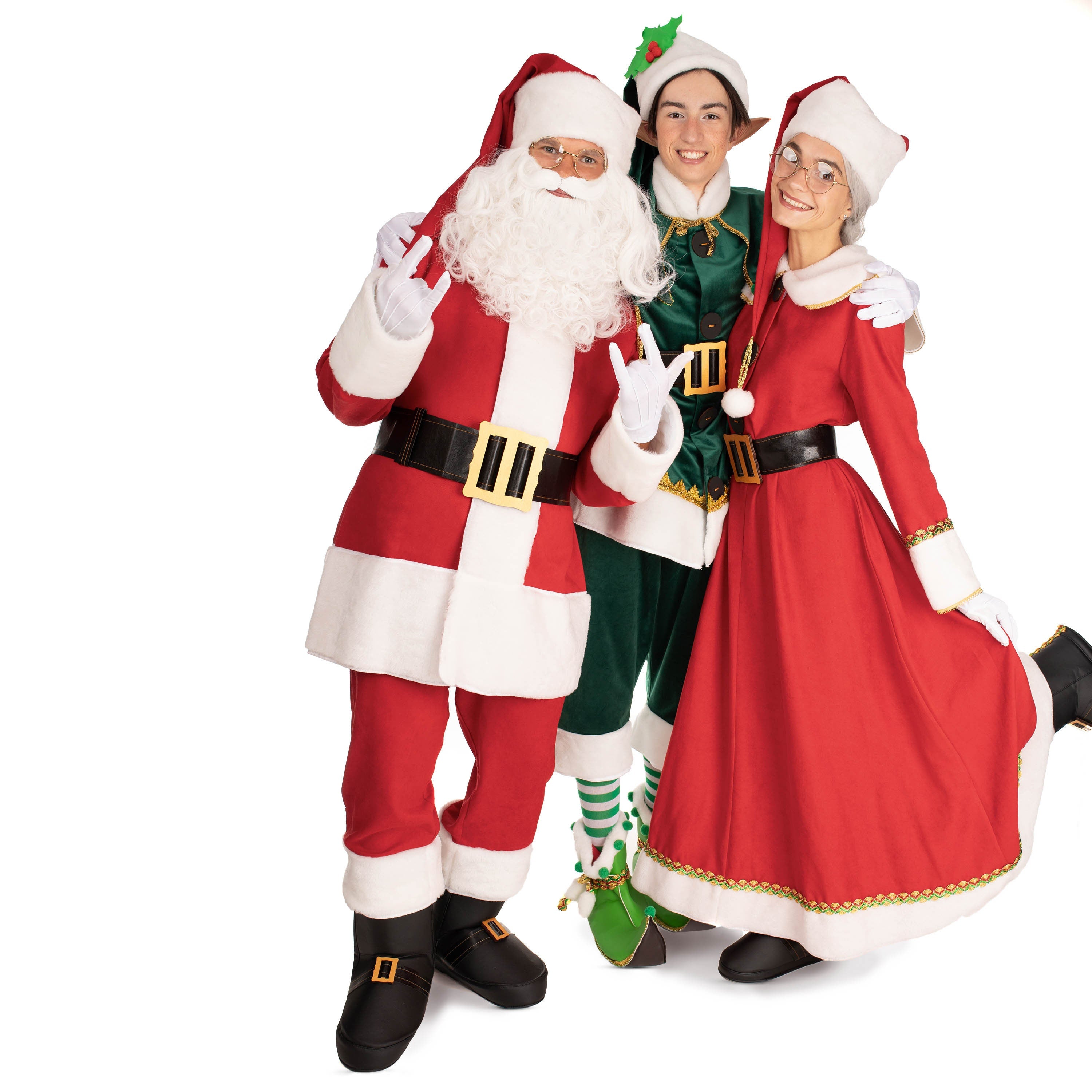 Handmade Mrs. Claus Costume: Red Corduroy Christmas Dress with Accessories