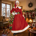 Handmade Mrs. Claus Costume: Red Corduroy Christmas Dress with Accessories