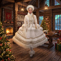 Handmade Velvet Mrs. Claus Costume Set: Elegant Christmas Outfit