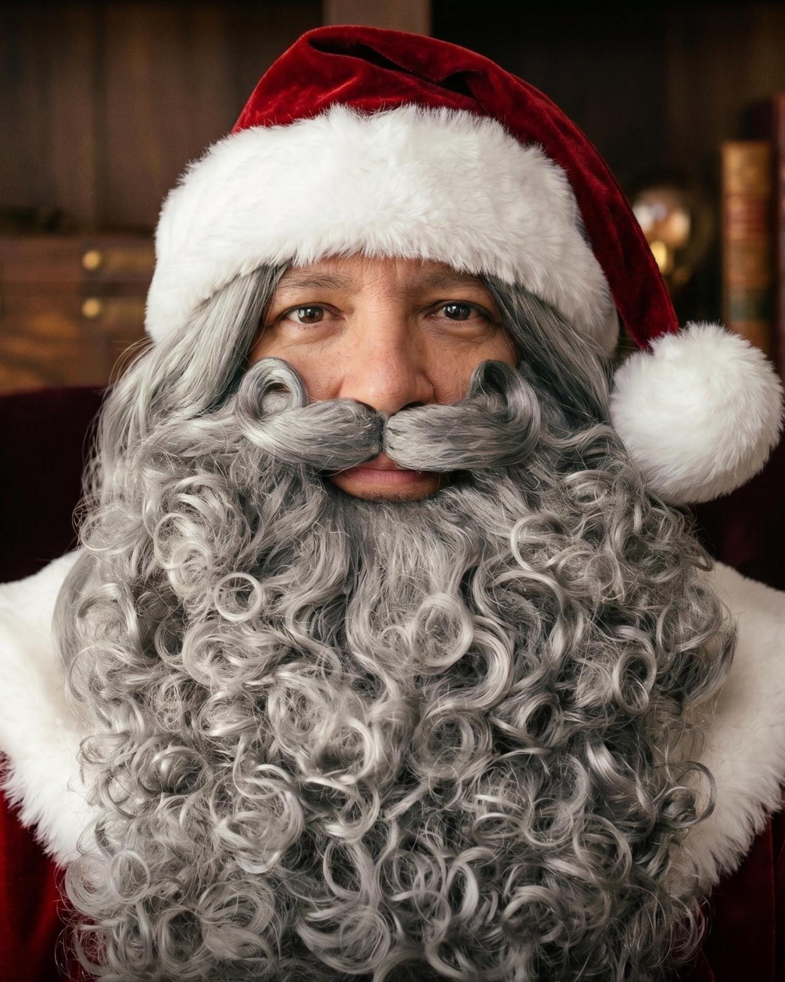 Wizard Beard Wig Set | Gandalf Merlin Druid Cosplay Costume, Santa Claus Accessory