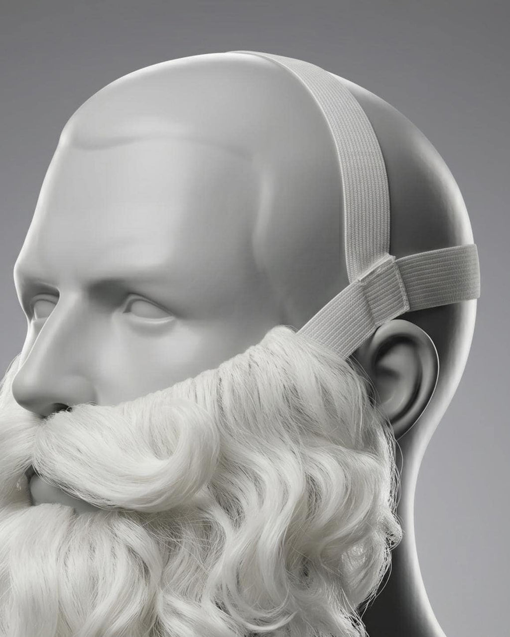 Santa Beard and Wig Set EU | Snowy White Christmas Beard Handmade