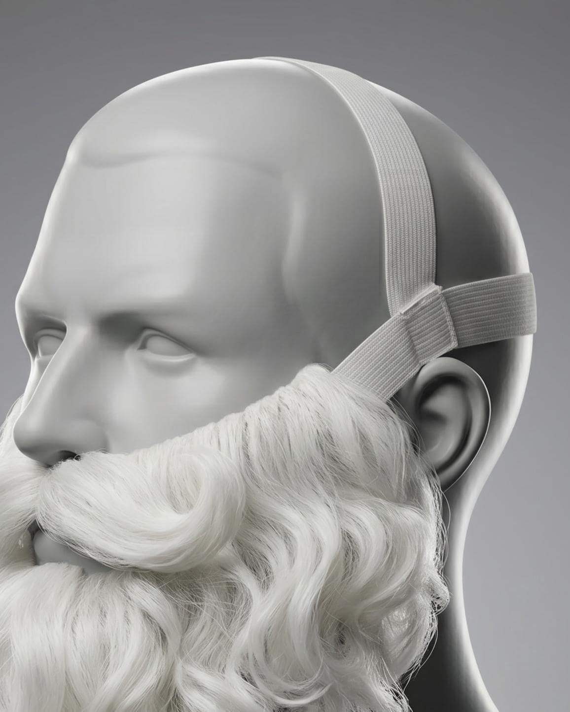 Santa Beard and Wig Set EU | Snowy White Christmas Beard Handmade
