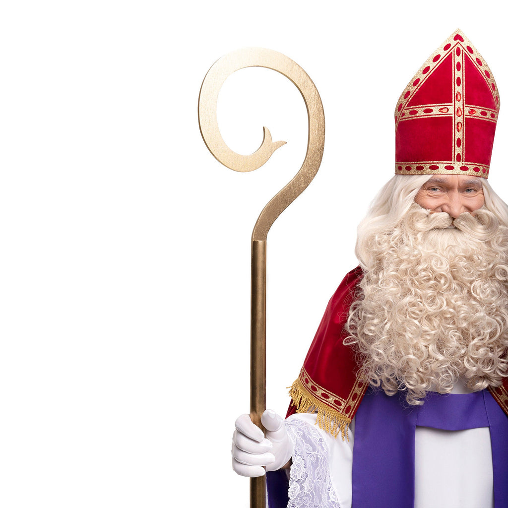 Saint Nicholas Costume: Catholic Bishop Outfit, Velvet Cloak, Wig & Beard