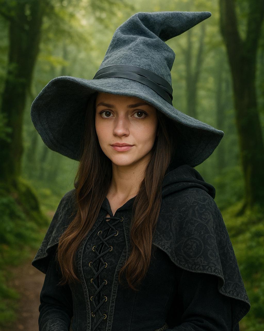 Witch Hat Pointed | Handmade Vegan Felt Wizard Hat | Gandalf Sorcerer Hat | LARP Halloween Costume