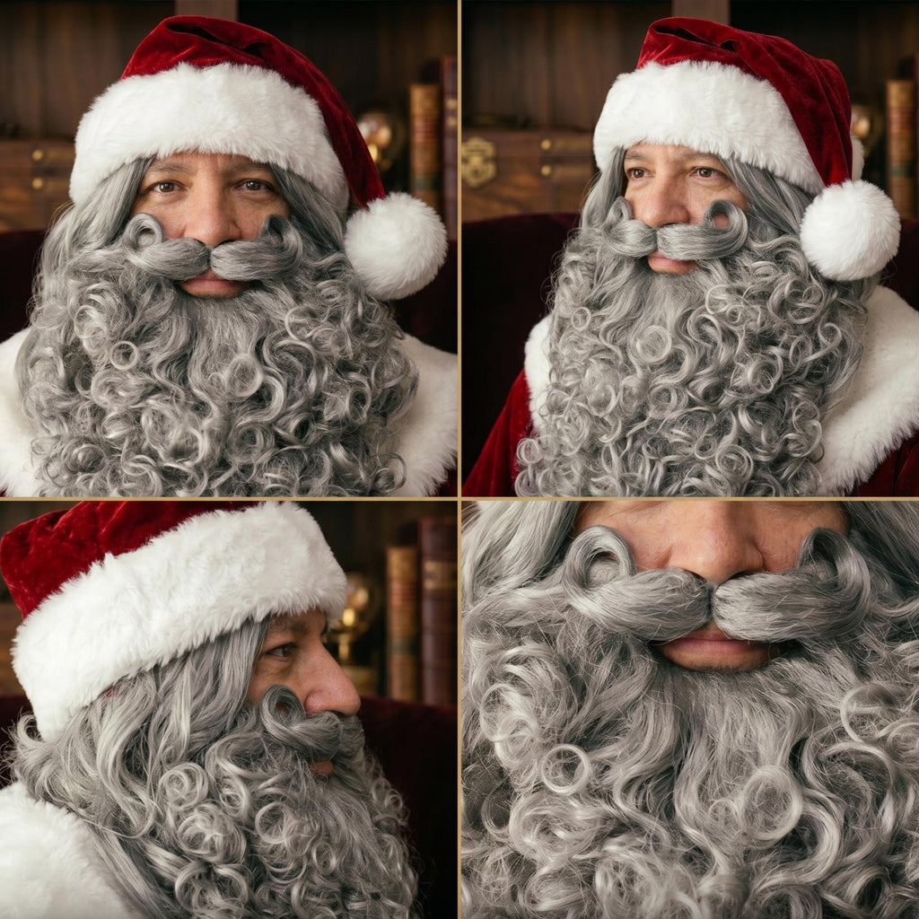 Wizard Beard Wig Set | Gandalf Merlin Druid Cosplay Costume, Santa Claus Accessory