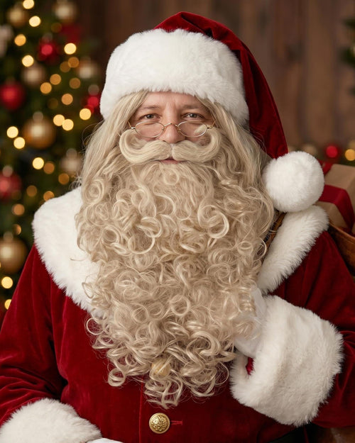 Blond Viking Cosplay | Santa Beard and Wig Set | Norse Warrior Costume | Father Christmas