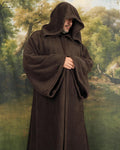 Handmade Hooded Jedi Robe | Fleece Wizard Monk Cosplay Cloak, Medieval LARP Costume