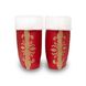 Santa Shoe Covers red color with gold